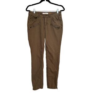 Anthropologie Pilcro & the Letterpress Green Zipper Pants Size 28 Boho Utility